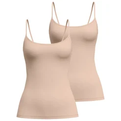 CALIDA Sleek Skin Spaghetti Top 2P Damen Unterhemd Weiß Sale