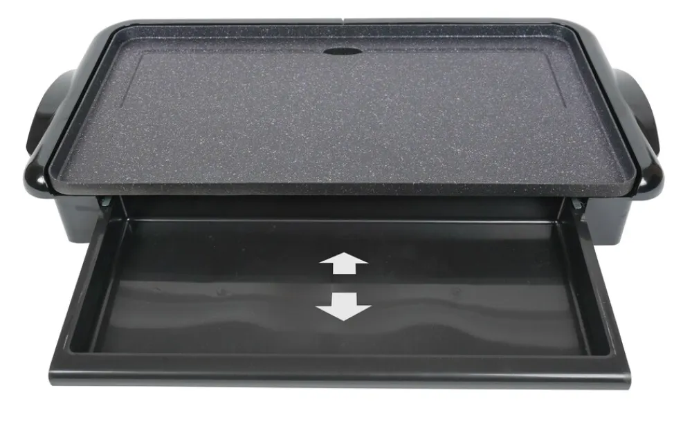 SOGO Elektrischer Tischgrill mit Stone-Finish-Beschichtung - 46x26CM - 2000W New