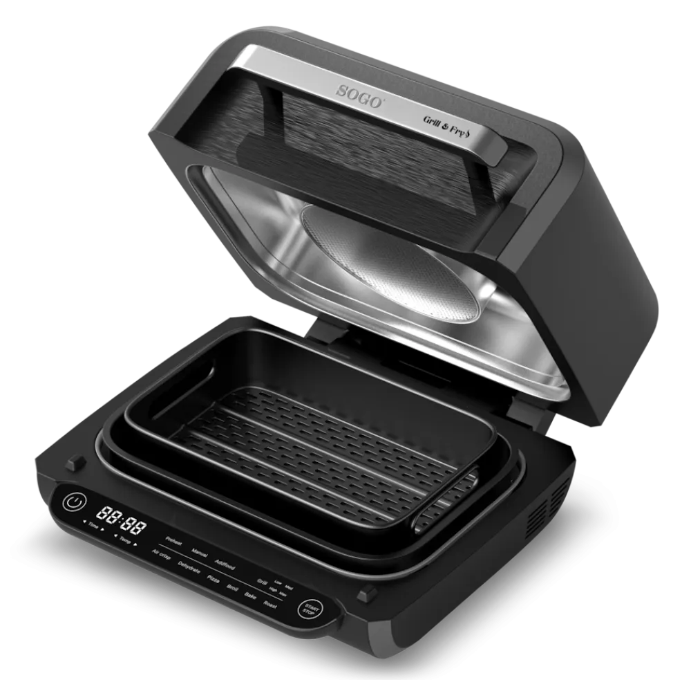 MULTIFUNKTIONS-HEISSLUFTFRITTEUSEN-GRILL FÜR DEN INNENBEREICH ^ SOGO Sale
