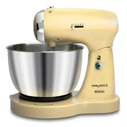 SOGO RETRO Reihe Küchenmaschine 3-IN-1 Mixer, Rührgerät & Teigmaschine beige Hot