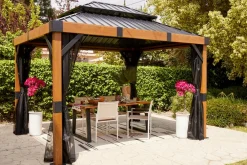 Aluminium Pavillon Fontana 10x12 inkl. Moskitonetz ^ Sojag Outlet