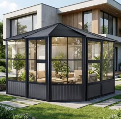 Aluminium Pavillon, Kaltwintergarten Charleston versch. Ausführungen ^ Sojag Discount