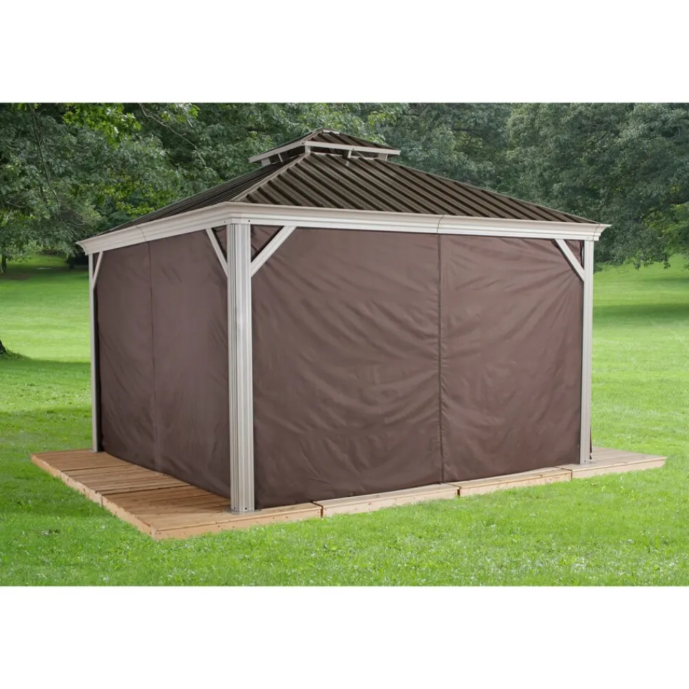 Sojag Pavillon Messina 10x12 Taupe Vorhänge Online