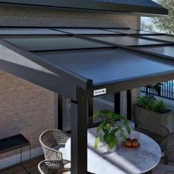 Sojag Terrassenüberdachung Budavar Schwarz | 298,5x366,5x243cm Online
