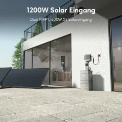 ® 1000W Balkonkraftwerk Komplettset inkl. Zendure SolarFlow & 800W Hybrid-Wechselrichter- Ohne Halterung ^ SolarMars Hot