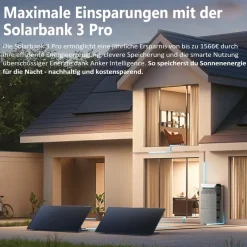® 2000W Balkonkraftwerk mit Speicher, Anker SOLIX Solarbank 3 E2700 Pro und 1x BP2700 - Ohne Halterung ^ SolarMars Outlet