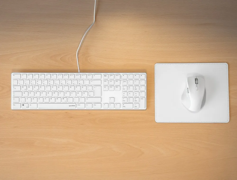 Speedlink RIVA Slim Metal Scissor Keyboard, white - DE Layout Best
