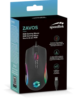 ZAVOS RGB Gaming Mouse, rubber-black ^ Speedlink Clearance