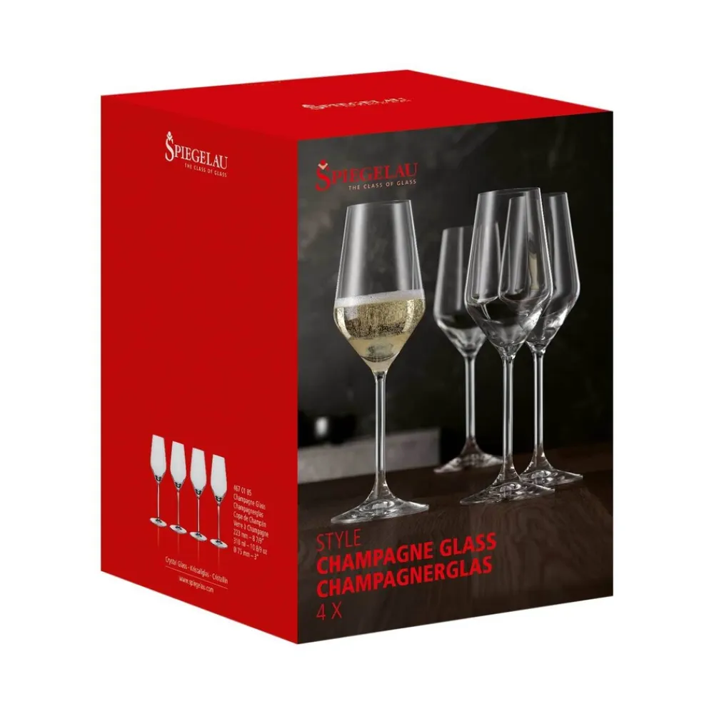Champagnergläser Style 310 ml 4er Set ^ SPIEGELAU Best