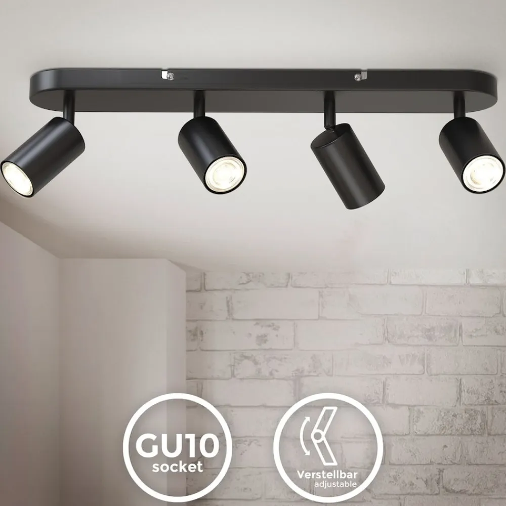 B.K.Licht Spotleuchte, schwarz, 4xGU10/max. 5W exkl. Discount