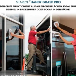 ® Haltegriff für Dusche oder Badewanne - Sauggriff Handy Grasp Pro ^ Starlyf Best