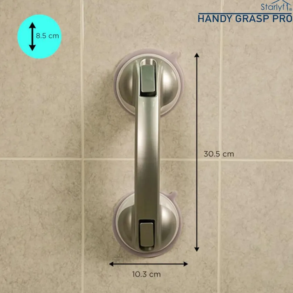 ® Haltegriff für Dusche oder Badewanne - Sauggriff Handy Grasp Pro ^ Starlyf Best
