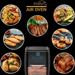 ® Heißluftfritteuse XL mit Drehspieß - Backofen & Fritteuse Air Oven 3in1 ^ Starlyf Outlet