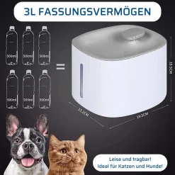 Starlyf ® Trinkbrunnen - Brunnen für Katze und Hund - Wasserspender Pet Fountain