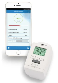 Olympia 4 Stück Heizkörperthermostat Smart Home System mit Gateway und App Outlet