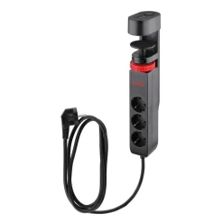 IOIO Steckdosenleiste Tischhalterung 3-fach Schutzsteckdose USB-A USB-C Slot schwarz Clearance