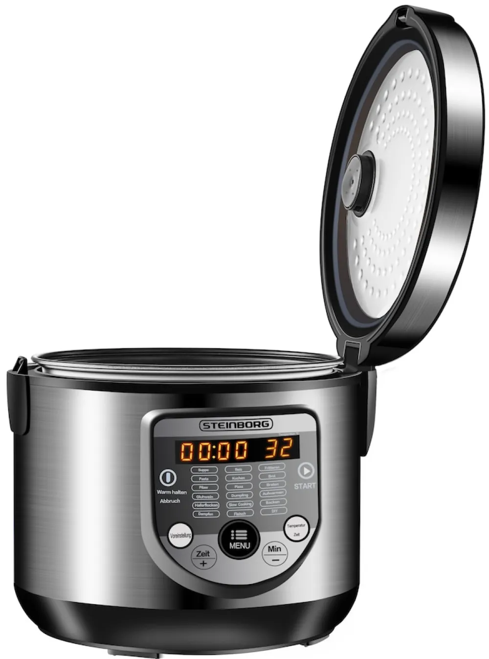 digitaler Multikocher 5L Edelstahl 900W inkl. Rezeptbuch ^ Steinborg Discount