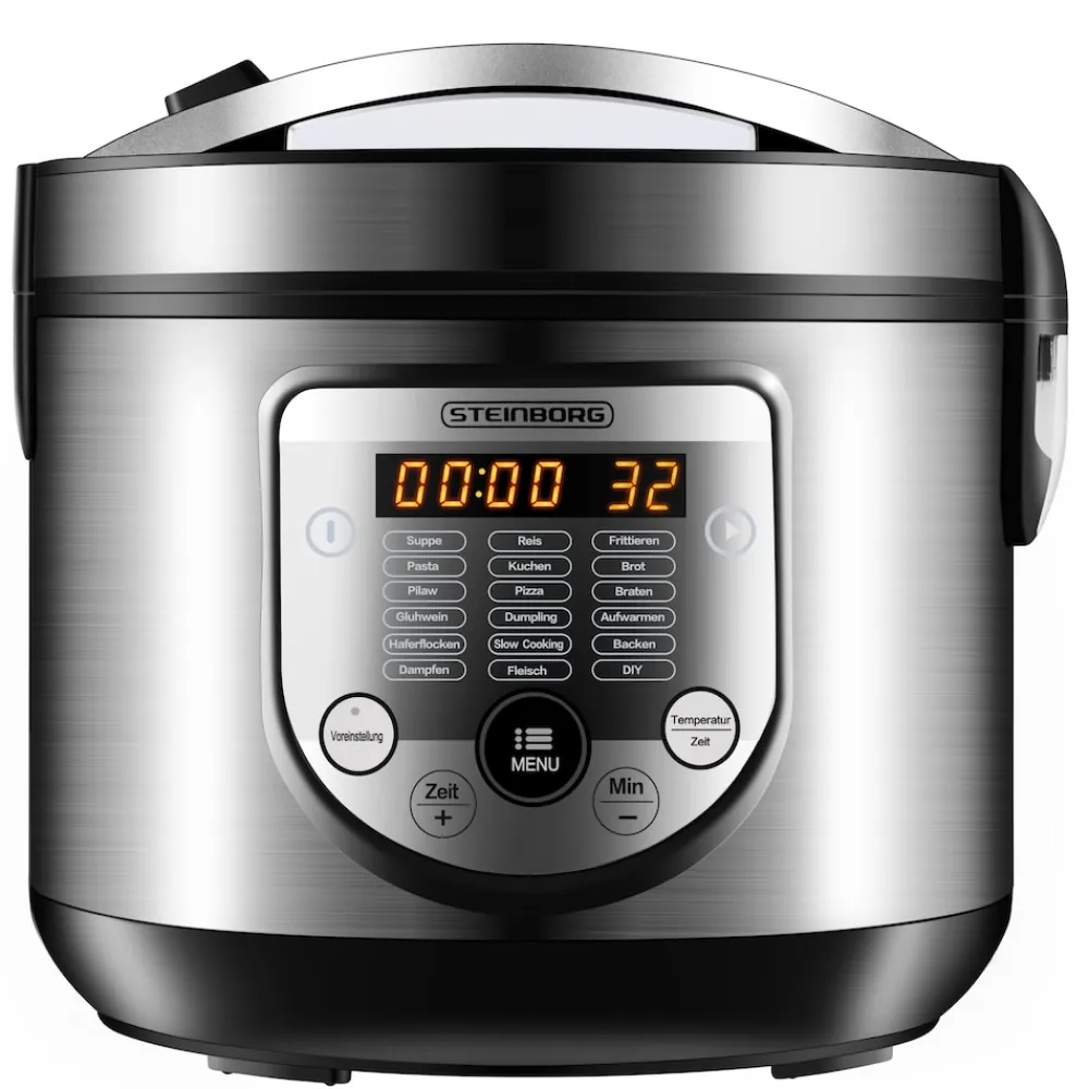 digitaler Multikocher 5L Edelstahl 900W inkl. Rezeptbuch ^ Steinborg Discount