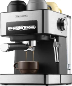 Espressomaschine 15 Bar Edelstahl Dampfausstoßregler 850W ^ Steinborg Best