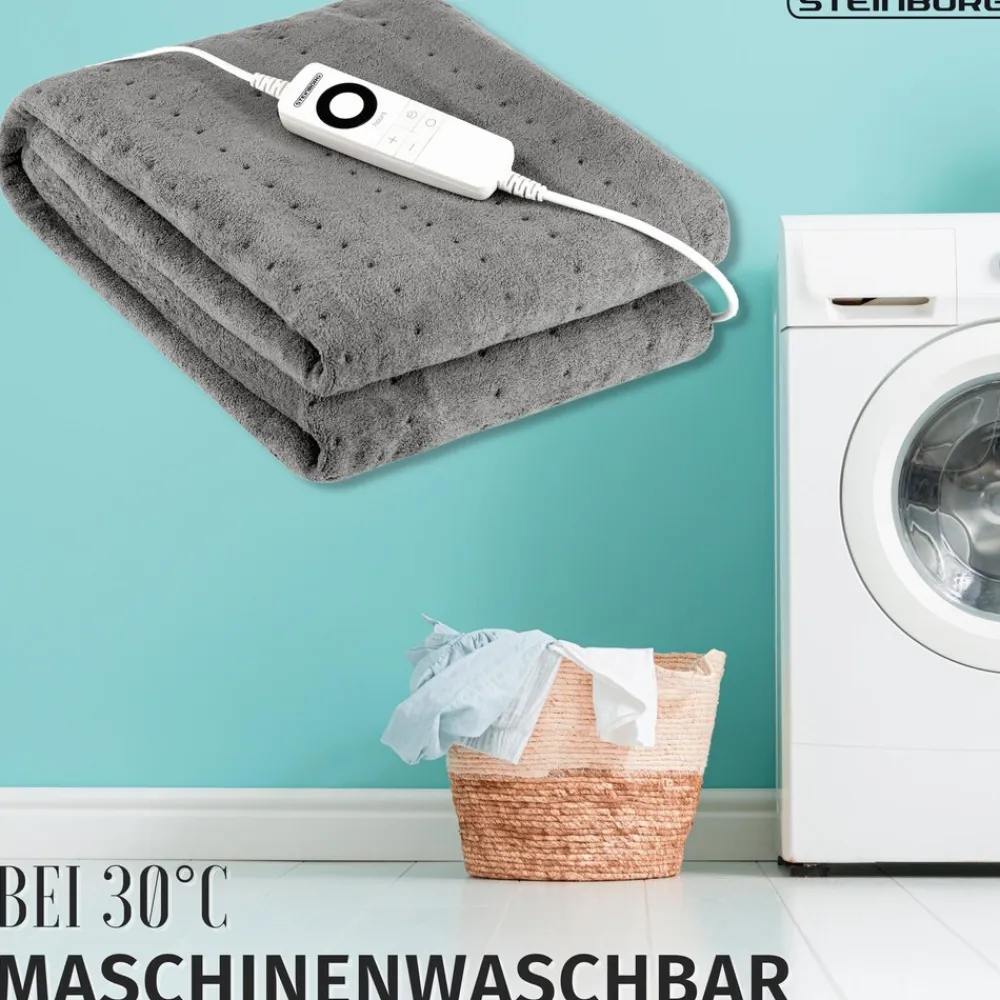 Heizdecke mit Timer 150x80cm 6 Temperaturstufen 100W ^ Steinborg Discount