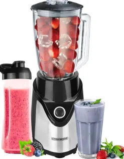Standmixer mit To-Go Becher + Glaskrug BPA-frei 500W ^ Steinborg