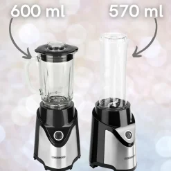 Standmixer mit To-Go Becher + Glaskrug BPA-frei 500W ^ Steinborg
