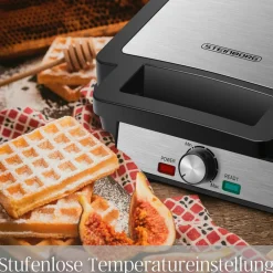 XXL Waffeleisen Anftihaftbeschichtung Backampel 1200W ^ Steinborg Discount