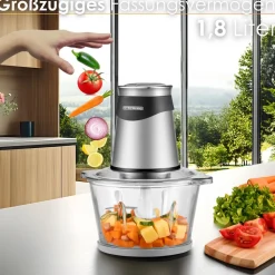 Steinborg Zerkleinerer elektrisch 500W 1,8L mit Glasbehälter Sale