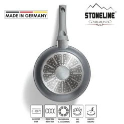 ® Gourmundo Bratpfanne 20 cm, Made in Germany, Induktion, antihaftbeschichtete Pfanne ^ stoneline