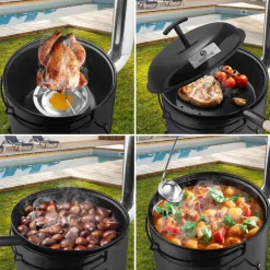 5in1 Gulaschkanone / Gulaschkessel 19 Liter in Schwarz ^ Strattore Clearance