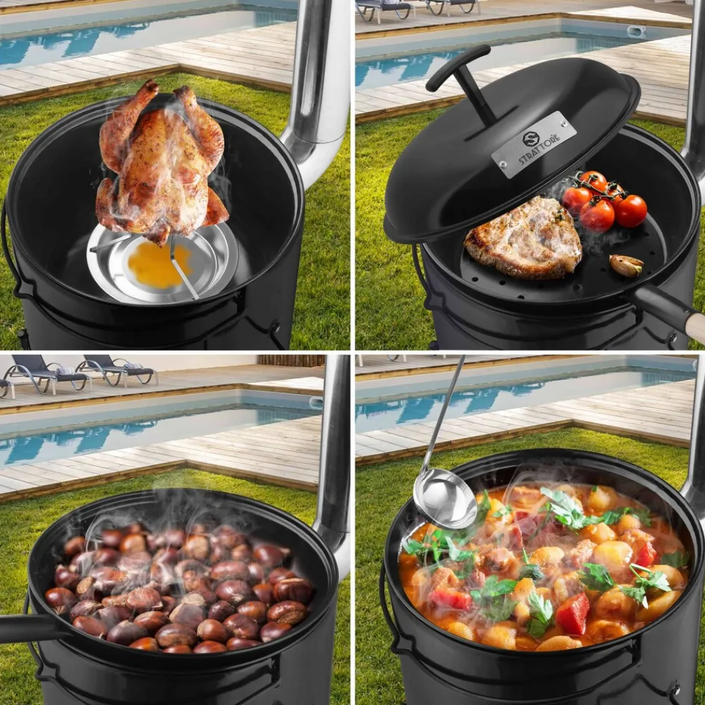 5in1 Gulaschkanone / Gulaschkessel 19 Liter in Schwarz ^ Strattore Clearance