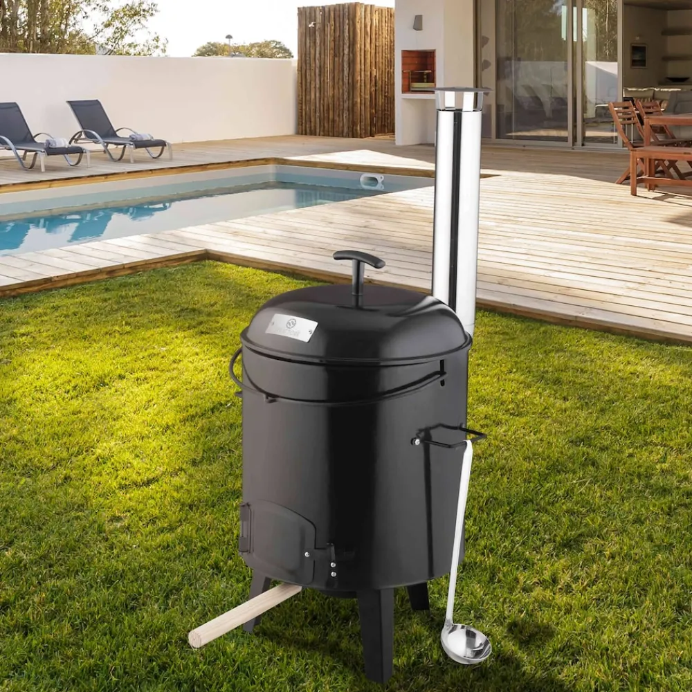 5in1 Gulaschkanone / Gulaschkessel 19 Liter in Schwarz ^ Strattore Clearance