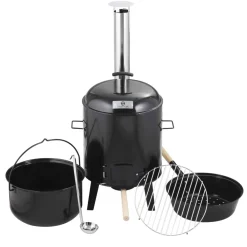 5in1 Gulaschkanone / Gulaschkessel 19 Liter in Schwarz ^ Strattore Clearance