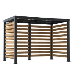 Stahl Pergola/Pavillon MARAO - 191cm x 313cm, schwarz/braun ^ Sunjoy New