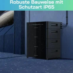 ® 2000W Balkonkraftwerk mit 2,56 kWh Speicher MARSTEK Venus D, BIFAZIAL FULLBLACK komplett Steckdose, PV Solaranlage Komplettset mit Solarspeicher, 4x 500W N-Type Glas Bifacial Module ^ SUNNIVA Outlet