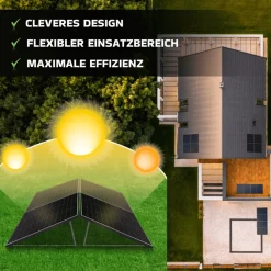 ® 2000W Balkonkraftwerk mit 2,56 kWh Speicher MARSTEK Venus D, BIFAZIAL FULLBLACK komplett Steckdose, PV Solaranlage Komplettset mit Solarspeicher, 4x 500W N-Type Glas Bifacial Module ^ SUNNIVA Outlet