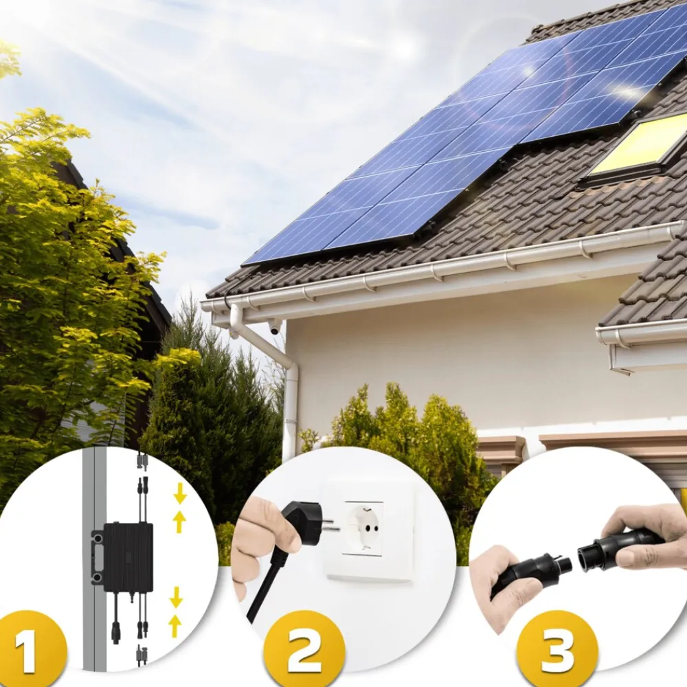 ® 1000W Balkonkraftwerk mit 2,01 kWh Speicher TSUN SOLARCAN TSOL-DCU2000Lite, BIFAZIAL FULLBLACK komplett Steckdose, PV Solaranlage Komplettset mit Solarspeicher, 2x 500W Glas-Bifacial ^ SUNNIVA Online