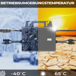 ® 1000W Balkonkraftwerk mit 2,01 kWh Speicher TSUN SOLARCAN TSOL-DCU2000Lite, BIFAZIAL FULLBLACK komplett Steckdose, PV Solaranlage Komplettset mit Solarspeicher, 2x 500W Glas-Bifacial ^ SUNNIVA Online