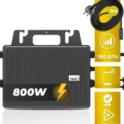 SUNNIVA ® 2000W Balkonkraftwerk mit 4,02 kWh Speicher TSUN SOLARCAN TSOL-DCU2000Lite, BIFAZIAL FULLBLACK komplett Steckdose, PV Solaranlage Komplettset mit Solarspeicher, 4x 500W Glas-Bifacial Discount