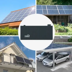 SUNNIVA ® 2000W Balkonkraftwerk mit 4,02 kWh Speicher TSUN SOLARCAN TSOL-DCU2000Lite, BIFAZIAL FULLBLACK komplett Steckdose, PV Solaranlage Komplettset mit Solarspeicher, 4x 500W Glas-Bifacial Discount