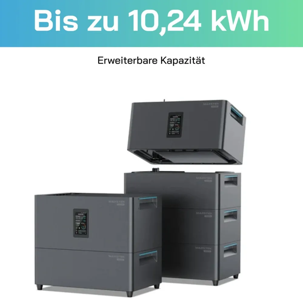 ® 2000W Balkonkraftwerk mit 2,56 kWh Speicher MARSTEK Jupiter C + Plus, BIFAZIAL FULLBLACK komplett Steckdose, PV Solaranlage Komplettset mit Solarspeicher, 4x 500W N-Type Glas Bifacial ^ SUNNIVA Clearance
