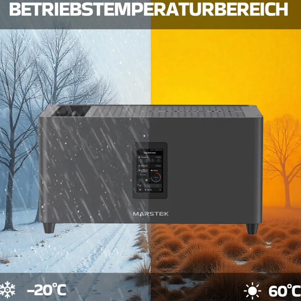® 2000W Balkonkraftwerk mit 2,56 kWh Speicher MARSTEK Jupiter C + Plus, BIFAZIAL FULLBLACK komplett Steckdose, PV Solaranlage Komplettset mit Solarspeicher, 4x 500W N-Type Glas Bifacial ^ SUNNIVA Clearance