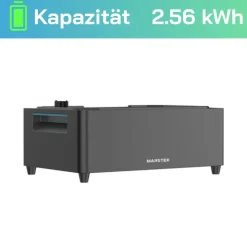 ® 2000W Balkonkraftwerk mit 2,56 kWh Speicher MARSTEK Jupiter C + Plus, BIFAZIAL FULLBLACK komplett Steckdose, PV Solaranlage Komplettset mit Solarspeicher, 4x 500W N-Type Glas Bifacial ^ SUNNIVA Clearance