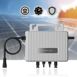 ® 1700W Balkonkraftwerk 800W komplett Steckdose - Ecoflow S 800W Micro Wechselrichter - PV Solaranlage Komplettset, 4x 425W (1700W) Solarmodule, inkl.5m Kabel, Y-Verteiler, Bluetooth, WIFI ^ SUNNIVA Sale