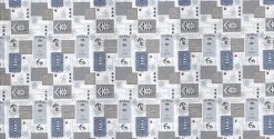 Supellex Sofia Ohrensessel mit Hocker Design Patchwork maritime Motive Clearance