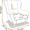 Supellex Sofia Ohrensessel mit Hocker | Design Vienna Schwarz Sale