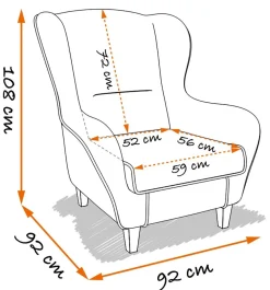 Supellex Sofia Ohrensessel mit Hocker | Design Vienna Schwarz Sale