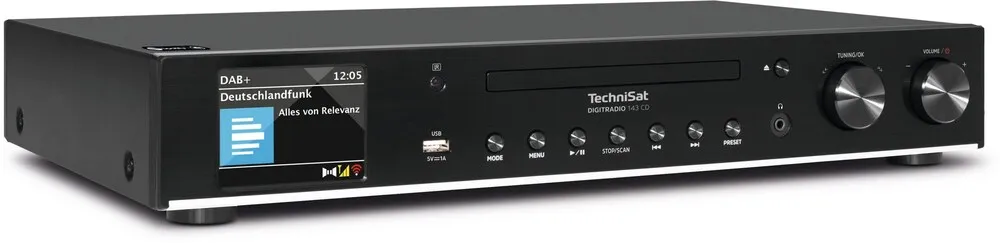 DIGITRADIO 143 CD (V3) | HiFi-Tuner, DAB+, Internetradio, CD schwarz ^ Technisat Outlet