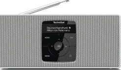 Technisat DIGITRADIO 2 S | Portables DAB+/UKW-Stereoradio, 2 W weiß schwarz/silber