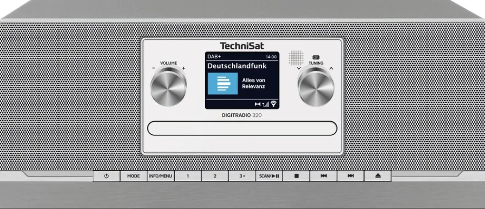 Technisat DIGITRADIO 320 - 10W DAB+/UKW Radio mit CD, Bluetooth, Fernbedienung silber Online